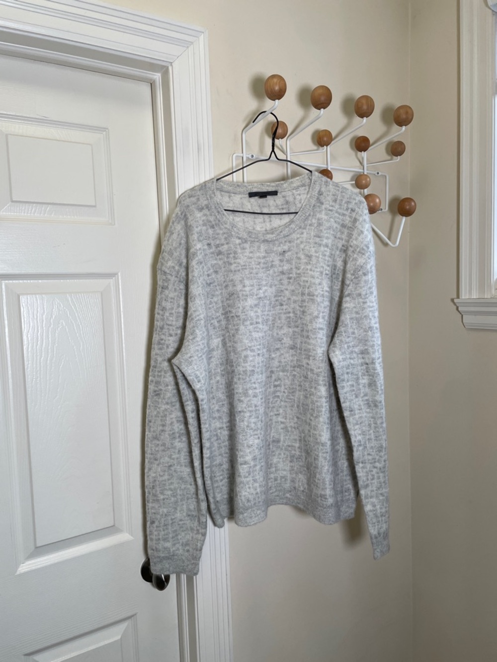 John Varvatos Alpaca Blend Sweater - Light Grey - XL